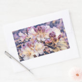 紫絵画のアゼアの花ぬか 長方形シール (封筒)