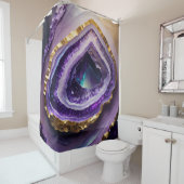 紫絵画の宝石 シャワーカーテン (インサイチュ)