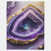 紫絵画の宝石 フリースブランケット (正面)