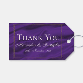 紫絹と金ゴールド結婚ズ ギフトタグ