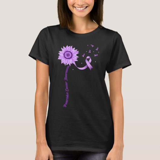 紫綬章膵臓がん認識度 Tシャツ (正面)