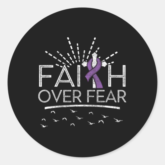 紫綬褒章を恐れる膵臓がん信仰 ラウンドシール (正面)