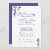 紫緑お祝いオブライフメモリアル  招待状 (正面/裏面)