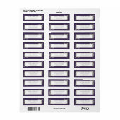 紫緑の水彩住所 シール (フルシート)