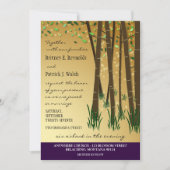 紫緑の魔法をかけた森の結婚式招待状 招待状 (正面)
