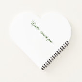 紫緑色のスイートピーとフラワーウォーターの色 ノートブック (裏面)