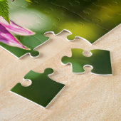 紫緑青の植物は緑に花を咲かせる ジグソーパズル (側面)