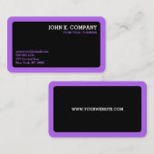 紫縁ど黒ラベンダーミニマル名刺 名刺 (正面/裏面)