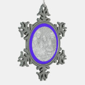 紫縁ど スノーフレークピューターオーナメント (左)