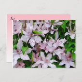 紫考えの花をクリマティスについて ポストカード (正面/裏面)