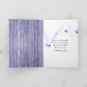 紫考えるの木の上のデイジー カード (内部)