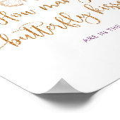 紫色いくつ蝶のキス赤ちゃんシャワーゲーム ポスター (角)