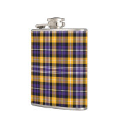 紫色およびイエロー・ゴールドのスポーティな格子縞 フラスク (左)