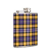 紫色およびイエロー・ゴールドのスポーティな格子縞 フラスク (右)