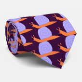 紫色およびオレンジかたつむりのタイ ネクタイ (ロール)