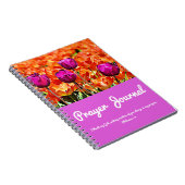 紫色およびオレンジチューリップの祈りの言葉ジャーナル ノートブック (右側)