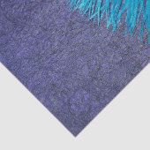 紫色およびティール(緑がかった色)の孔雀 薄葉紙 (詳細)