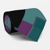 紫色およびティール(緑がかった色) ネクタイ (ロール)