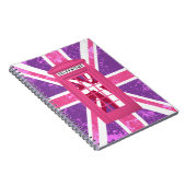 紫色およびピンクのヴィンテージの公衆電話ボックス ノートブック (右側)