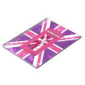 紫色およびピンクのヴィンテージの公衆電話ボックス ノートブック (左側)