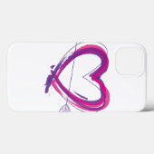 紫色およびピンクの抽象的なハート Case-Mate iPhoneケース (裏面 (横))