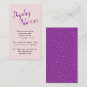 紫色およびピンク|の表示シャワーカード エンクロージャーカード (正面/裏面)