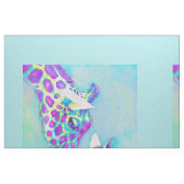 紫色および大きい水のキリン ファブリック (ファットクウォーター)