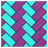 紫色および水のヘリンボン ファブリック (クローズアップ)