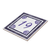 紫色および灰色の大きい屋家番号 タイル (側面)