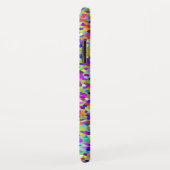 紫色および珊瑚の抽象的な形パターン Case-Mate iPhoneケース (裏面/右)