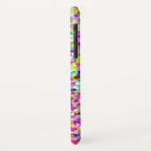 紫色および珊瑚の抽象的な形パターン Case-Mate iPhoneケース (裏面/左)