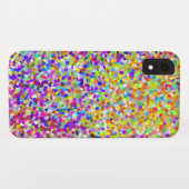 紫色および珊瑚の抽象的な形パターン Case-Mate iPhoneケース (裏面(横))