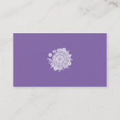 紫色および白いのエレガントな名刺 名刺 (裏面)