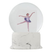 紫色および白いのバレリーナ スノーグローブ (裏面)