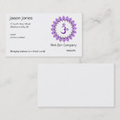 紫色および白いのOm、 名刺 (正面/裏面)