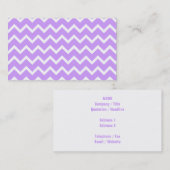 紫色および白いジグザグ形の縞 名刺 (正面/裏面)