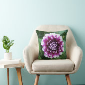 紫色および白いダリア クッション (椅子)