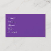 紫色および白い名刺 名刺 (裏面)