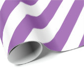 紫色および白い対角線のストライプなパターン ラッピングペーパー (ロールコーナー)