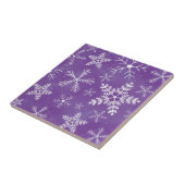 紫色および白い雪片パターン タイル (側面)