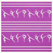 紫色および白くストライプのな体操 ファブリック (見本)