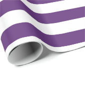 紫色および白のストライプの包装紙 ラッピングペーパー (ロールコーナー)