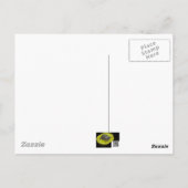 紫色および白のファンシーなアフリカバイオレット ポストカード (裏面)