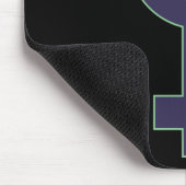 紫色および緑のヴィーナスの鏡のデザイン マウスパッド (コーナー)