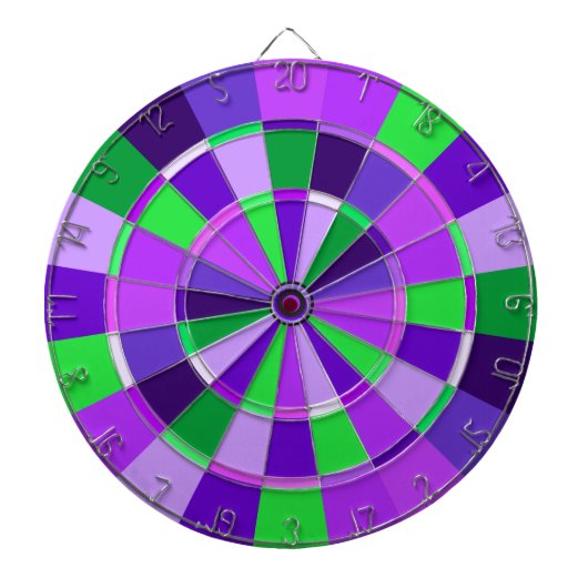 紫色および緑の娯楽室の陰 ダーツボード (正面)