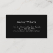 紫色および緑の水彩画の名刺 名刺 (裏面)