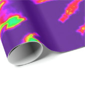 紫色および緑の絞り染め ラッピングペーパー (ロールコーナー)