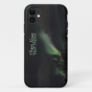 紫色および緑ABPAGのオーロラBorealis iPhone 11 ケース
