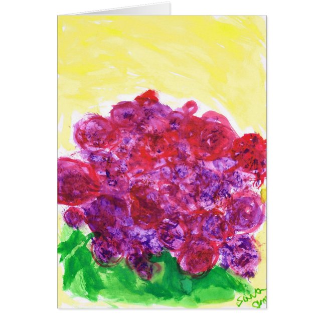 紫色および赤いバラ (正面)