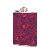 紫色および赤いペルシャの星の曼荼羅パターン フラスク (左)